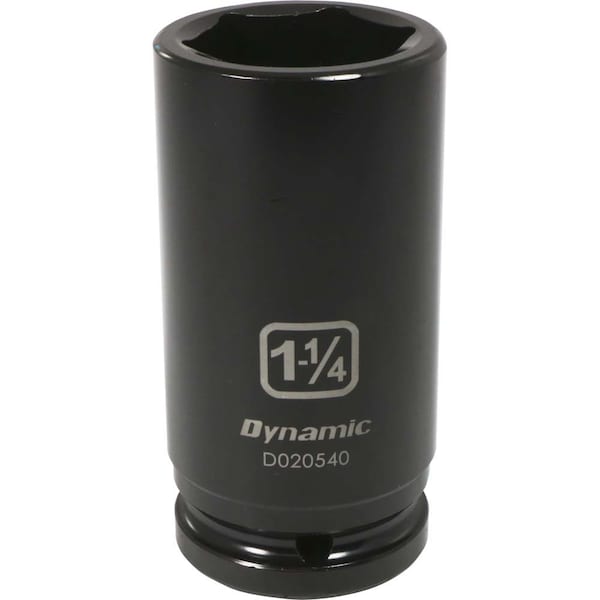 3/4" Drive Deep Socket, Black Phosphate, Tools 3/4" Drive 6 Point SAE, 1-1/4" Deep Length